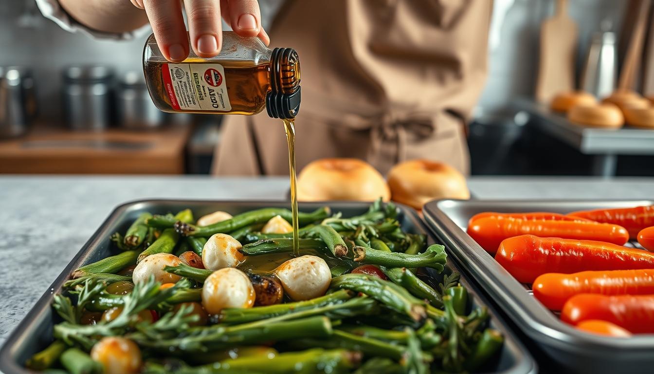 Measured baking ingredients prepared on a counter